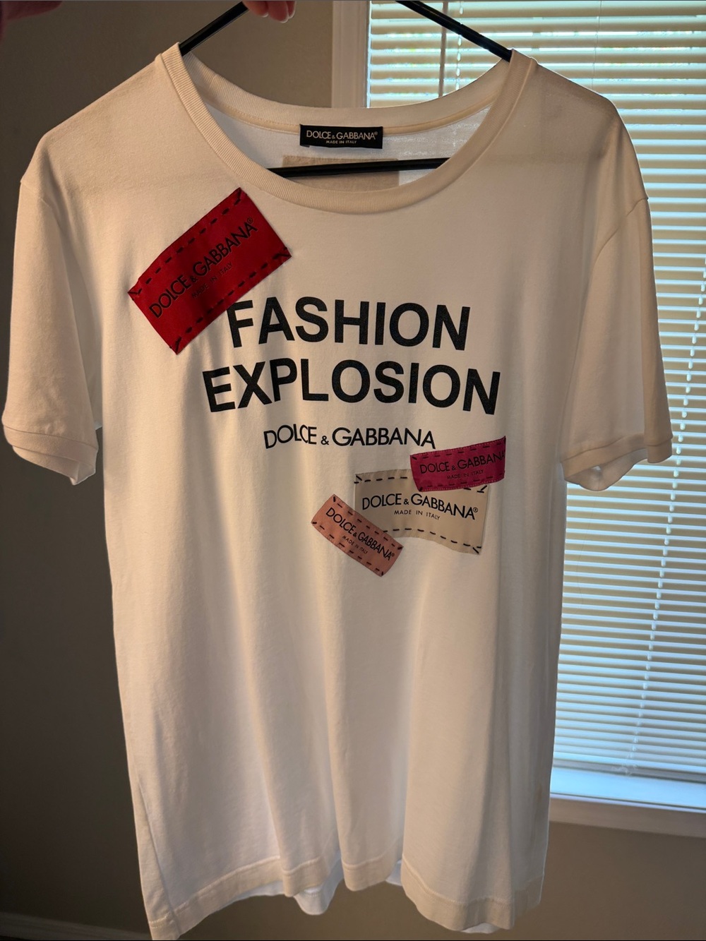 Dolce & Gabbana Women White "Fashion Explosion" Graphic Tee